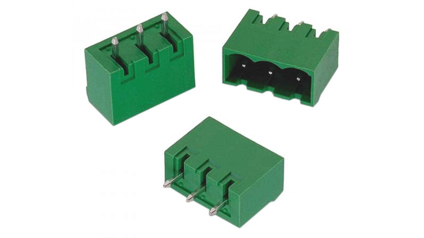 Conector macho para PCB Wurth Elektronik serie 3117 de 4 vías, 1 fila, paso 5.0mm, para soldar, Orificio Pasante