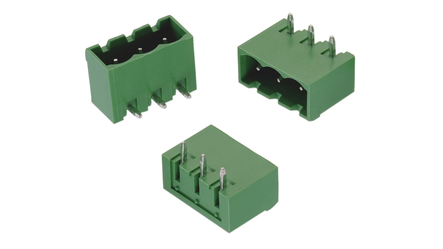 Wurth Elektronik 5.08mm Pitch 3 Way Pluggable Terminal Block, Header, Through Hole, Solder Termination