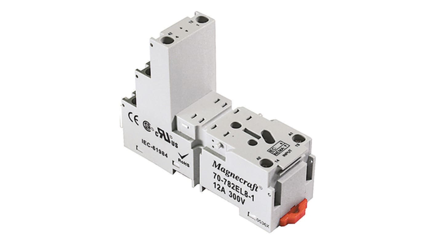 Schneider Electric 300V Relay Socket for use with Various Series