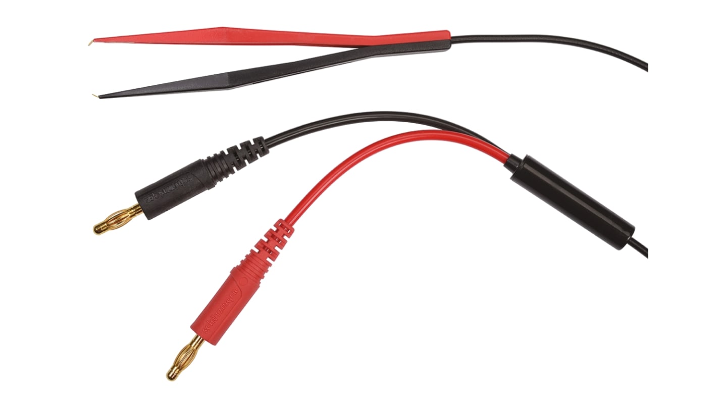 Schutzinger Multimeter-Messleitungen mit Pinzetten-Öffnungsstecker, Testleitung Set 1A