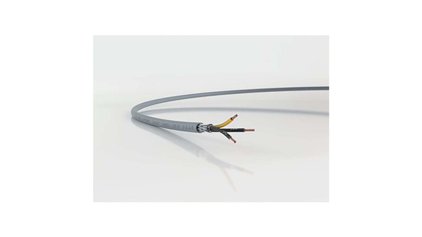 RS PRO Control Cable, 2 Cores, 1.5 mm², CY, Screened, 50m, Grey PVC Sheath, 15 AWG