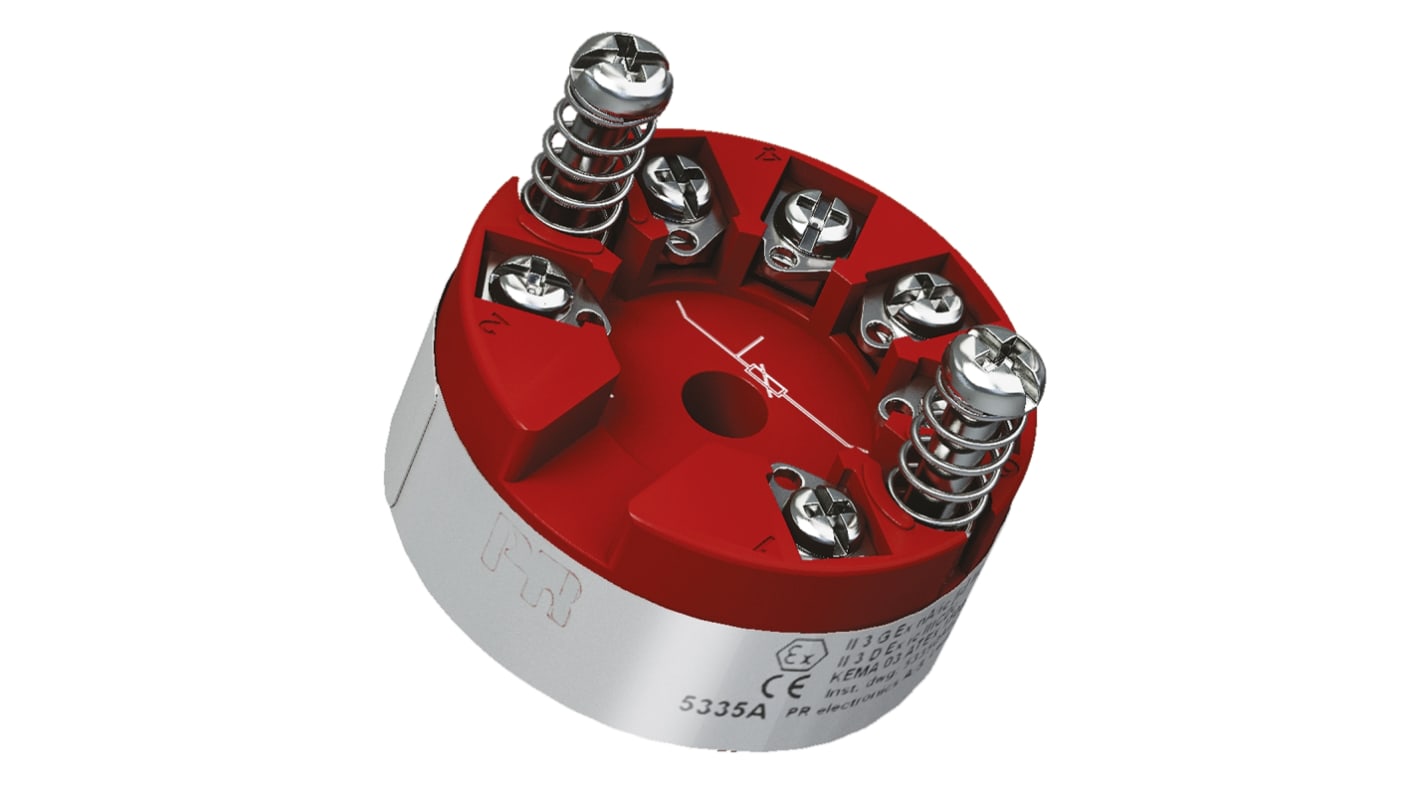 PR Electronics Temperatur-Messumformer Ø 44 mm 8 → 35 V dc, -200°C → 850°C für Linearer Widerstand, RTD,