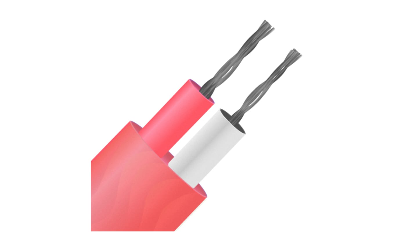 RS PRO 7/0,2mm PVC-isoliert Thermoelementleitung für Thermoelement Typ N, L. 50m, max. +105°C