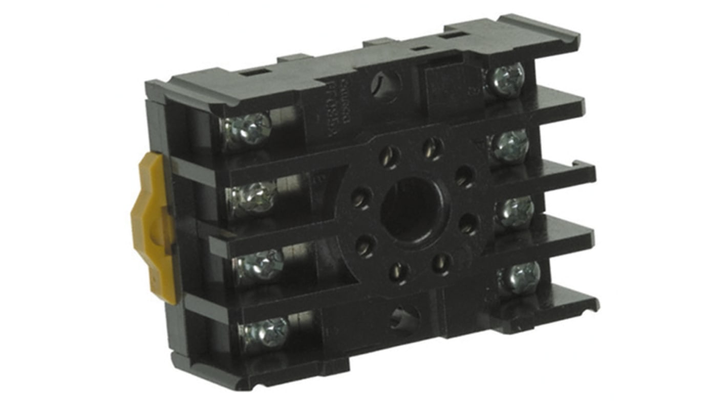 Omron 250V ac DIN Rail Relay Socket, for use with H3CR Solid State Timer