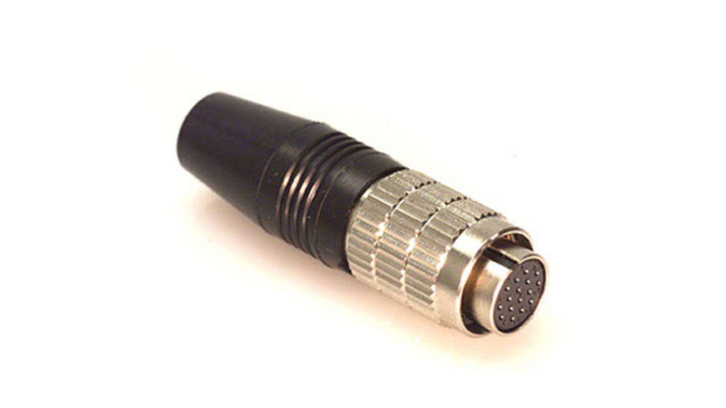 Hirose Circular Connector, 16 Contacts, Cable Mount, Micro Connector, Plug, Male, HR25 Series