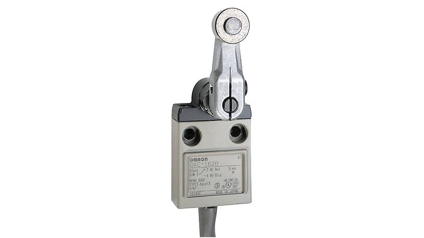 Omron Roller Lever Limit Switch, NO/NC, IP67, SPDT, 250V ac Max, 250 V ac 5A Max