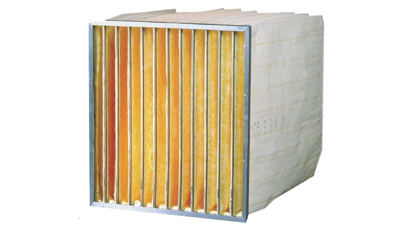 Filtr powietrza HVAC F8 wymiary rzeczywiste 592 x 592 x 635mm kieszeniowy wymiary 24 x 24 x 25cal głębokość 635mm