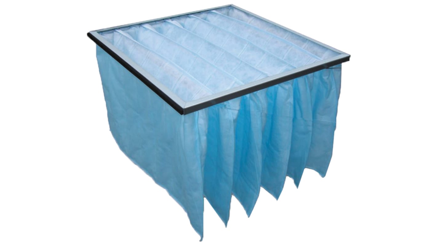 RS PRO Polypropylene Bag Filter, G4 Grade, 8 MERV Rating, 592 x 592 x