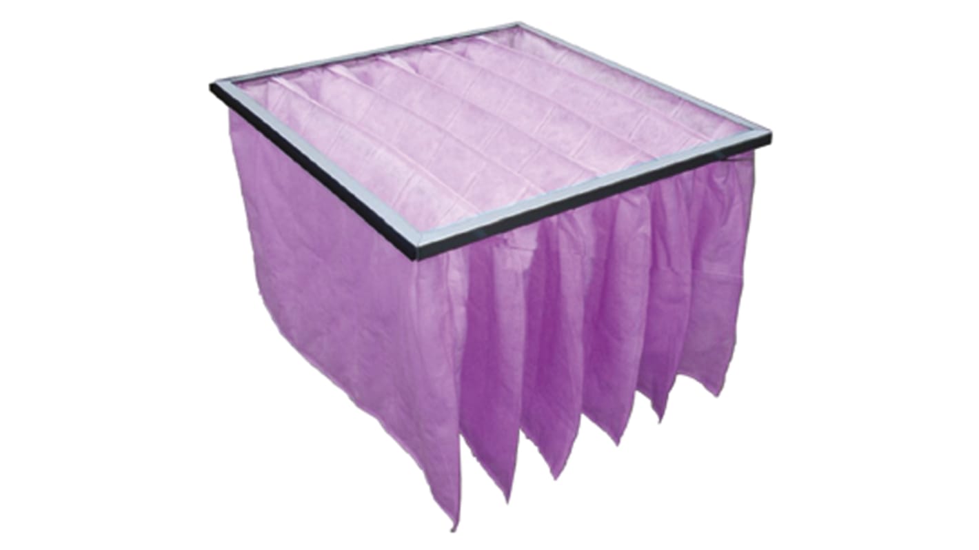 RS PRO Polypropylene Bag Filter, F7 Grade, 13 MERV Rating, 592 x 492 x