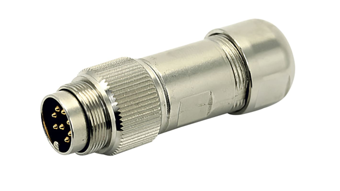 Amphenol Industrial, C 091 D+ 14 Pole M16 Din Plug, DIN EN 61076-2-106, 3A, 32 V IP68, Screw Coupling, Male, Cable Mount