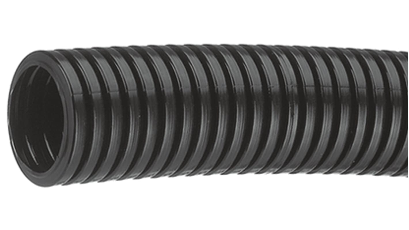 Kábelvezető, Rugalmas Műanyag, Fekete 25mm, IP66, IP68, hossz:50m M25