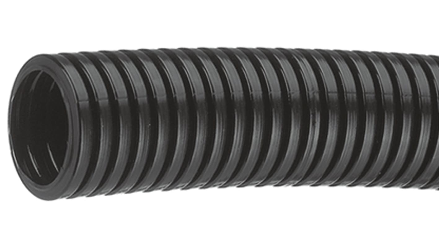Kábelvezető, Rugalmas Műanyag, Fekete 20mm, IP66, hossz:50m M20