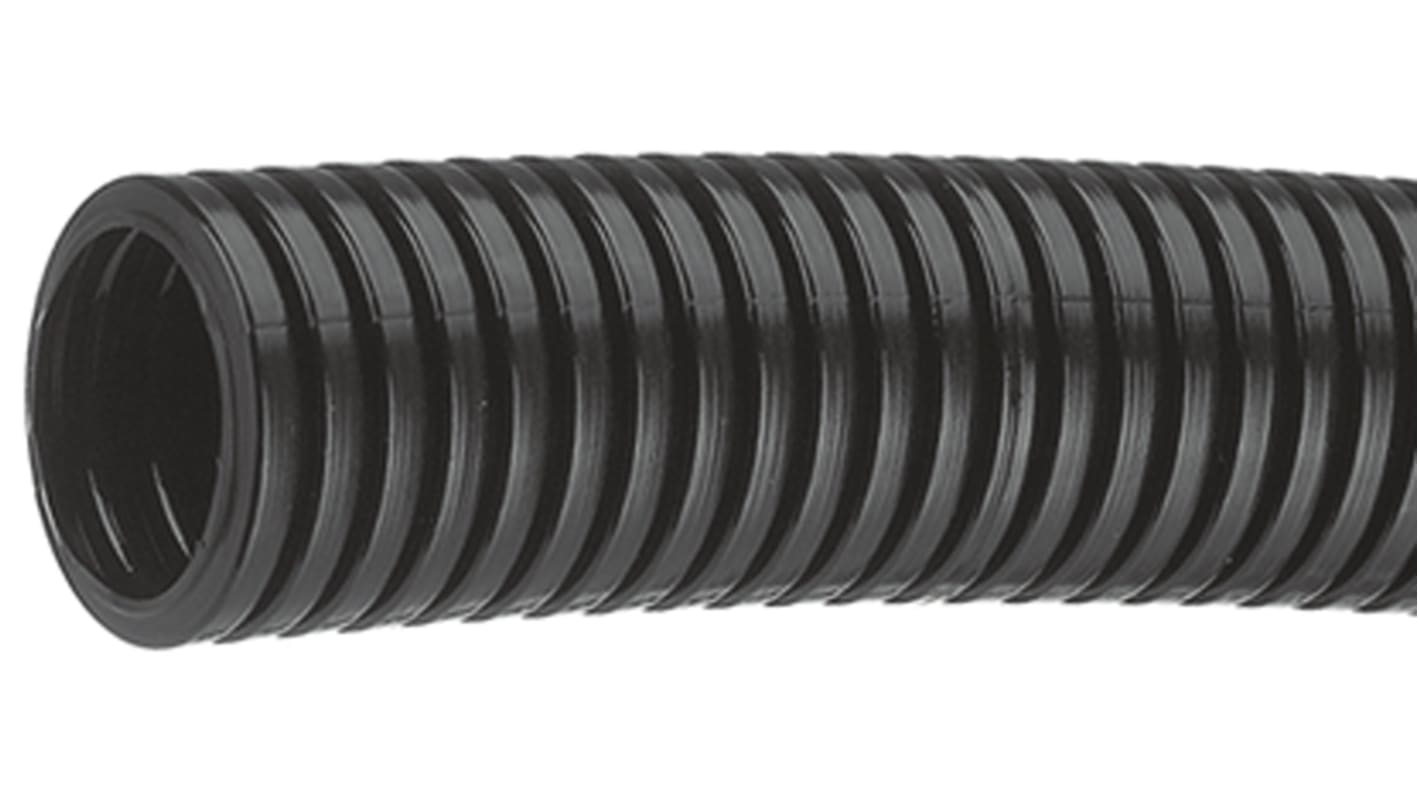 Kábelvezető, Rugalmas Műanyag, Fekete 25mm, IP54, IP66, IP68, hossz:50m M25
