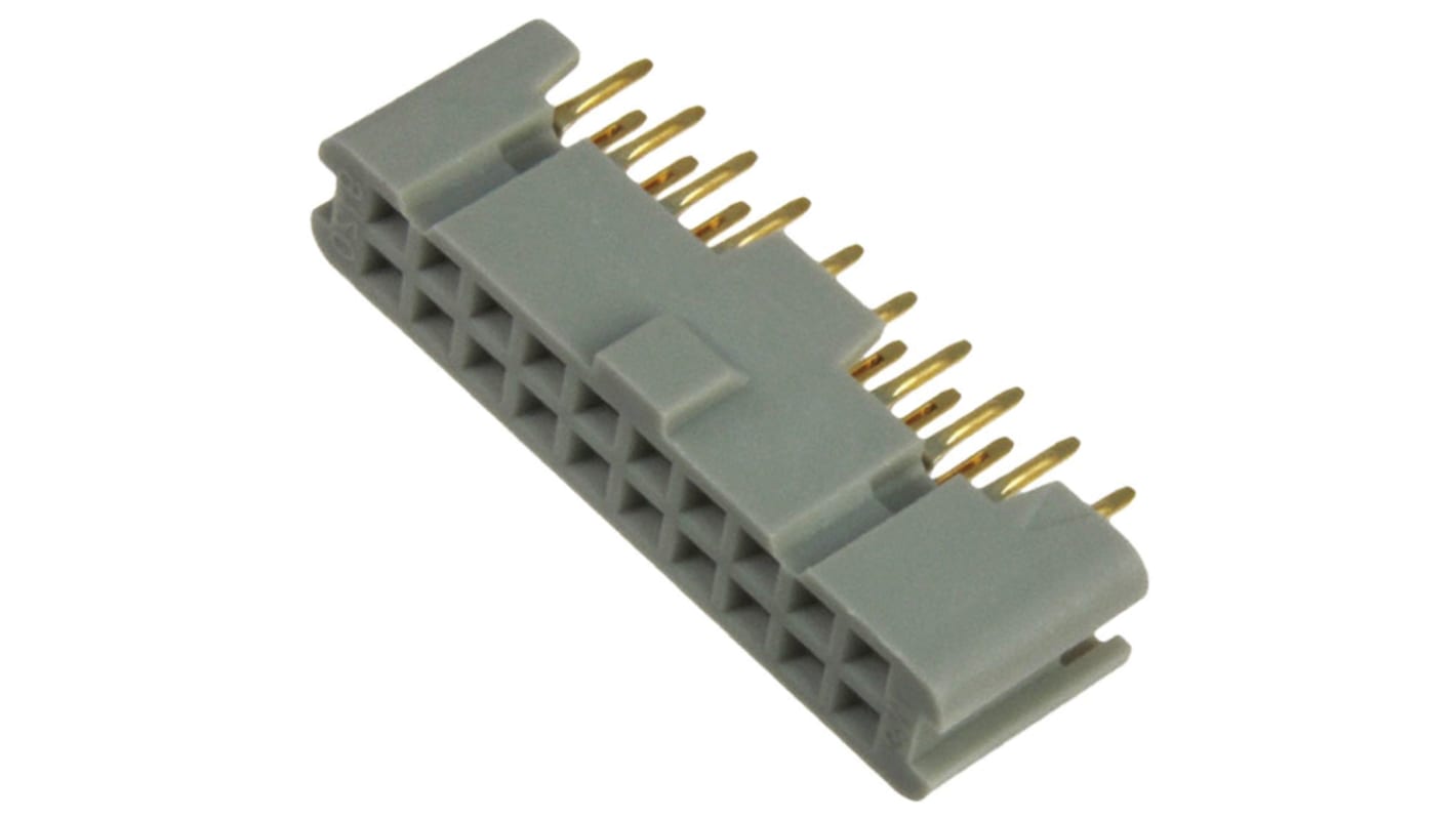 3M 9100 Series Straight Through Hole Mount PCB Socket, 20-Contact, 2-Row, 2.54mm Pitch, Solder Termination