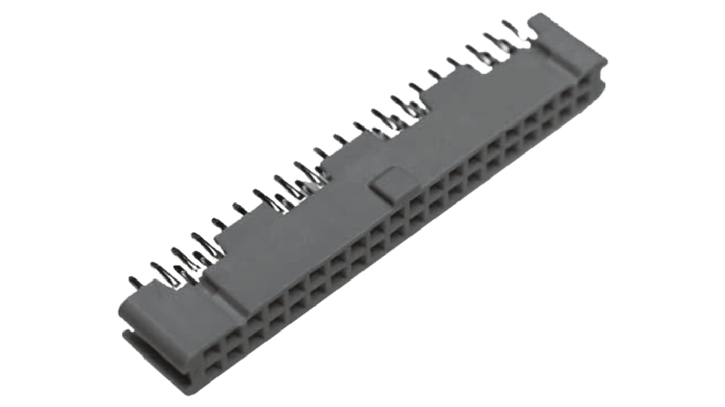 3M 9100 Series Straight Through Hole Mount PCB Socket, 34-Contact, 2-Row, 2.54mm Pitch, Solder Termination