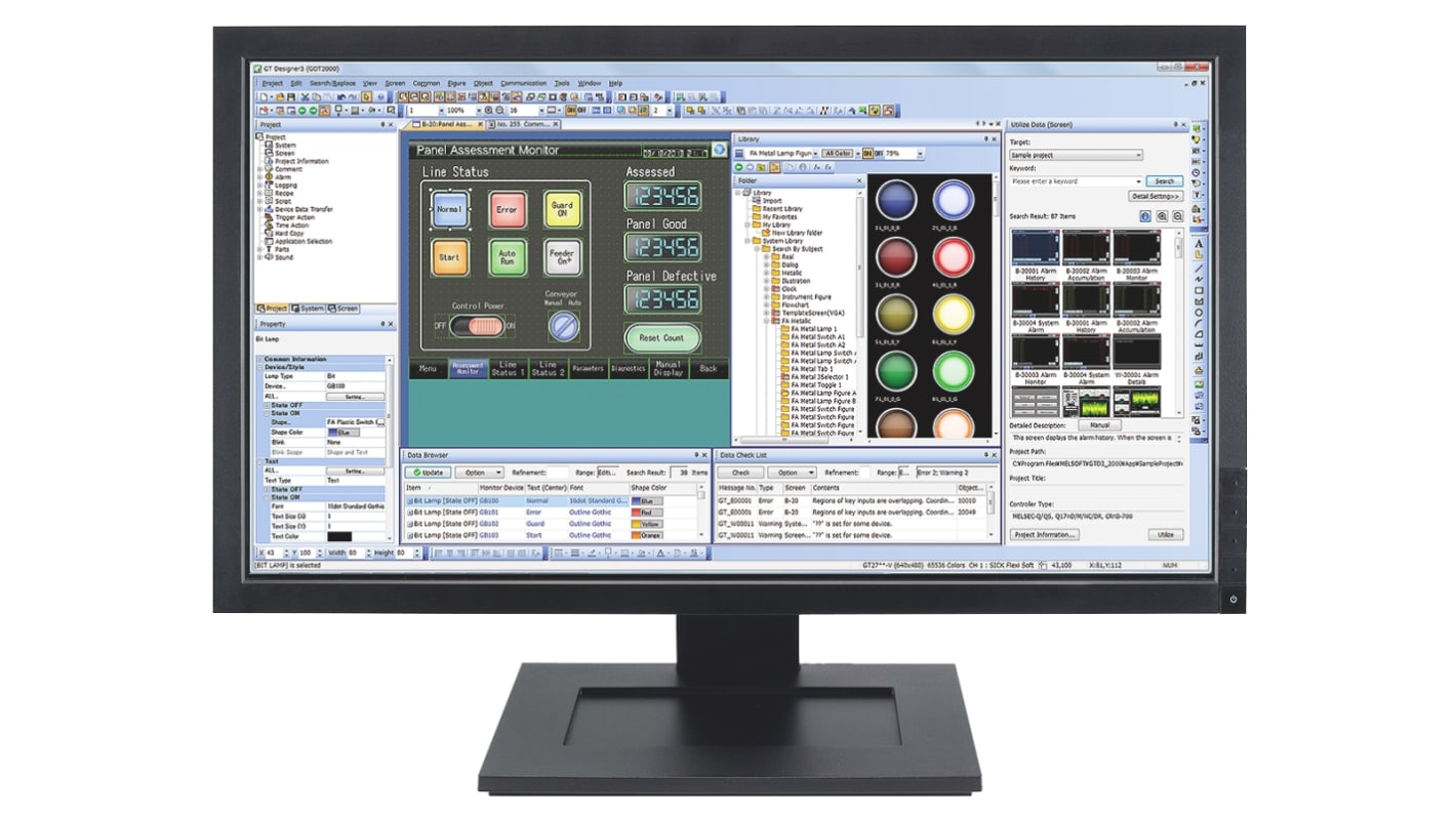 Software de programación PLC Mitsubishi Electric, para usar con Serie GT25