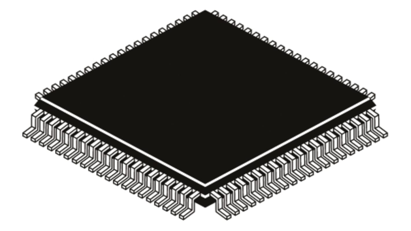 Mikrokontrolér UPD78F0547AGKA-GAK-G 8bit 78K 20MHz 128 kB Flash 1 kB, 6 kB (rozšíření) RAM, počet kolíků: 80, LQFP
