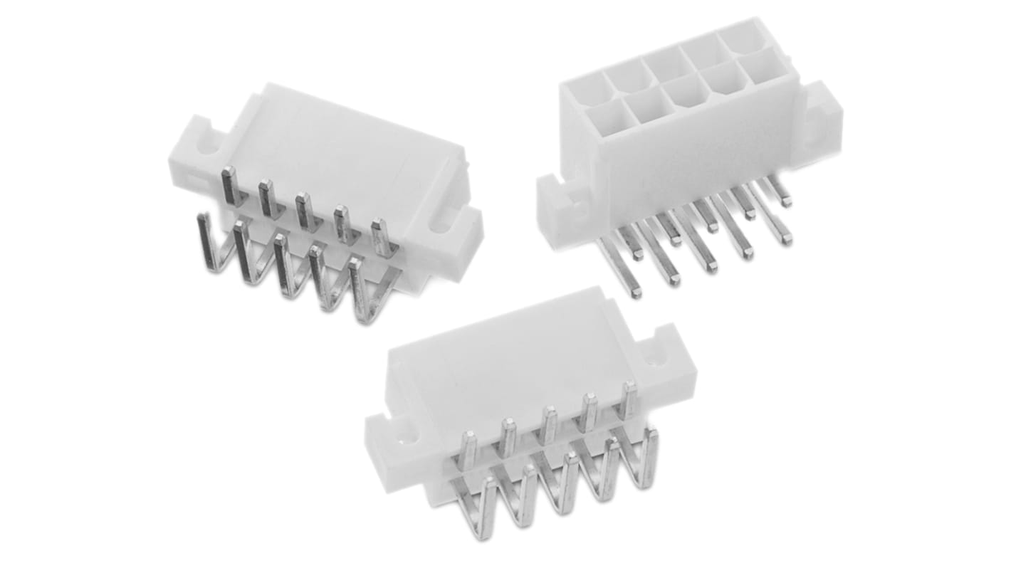 Conector macho para PCB Ángulo de 90° Wurth Elektronik serie WR-MPC4 de 12 vías, 2 filas, paso 4.2mm, para soldar,