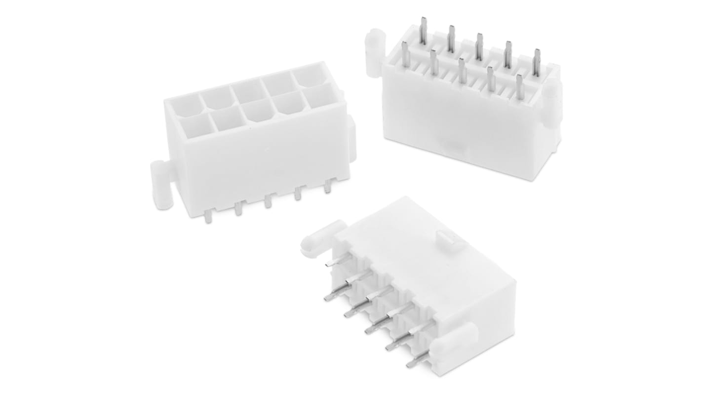 Wurth Elektronik WR-MPC4 Series Straight Through Hole PCB Header, 20 Contact(s), 4.2mm Pitch, 2 Row(s), Shrouded