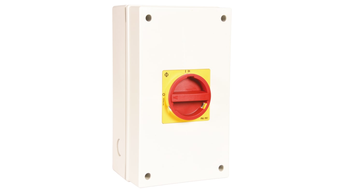 Kraus & Naimer 3P Pole Isolator Switch - 80A Maximum Current, 22kW Power Rating, IP66, IP67