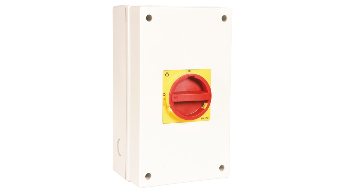 Kraus & Naimer 3P Pole Isolator Switch - 100A Maximum Current, 30kW Power Rating, IP66, IP67