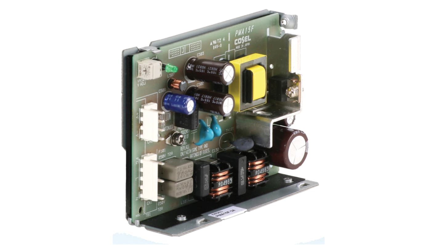 Cosel Switching Power Supply, PMA15F-15, 15V dc, 1A, 15W, 1 Output, 85 → 264V ac Input Voltage