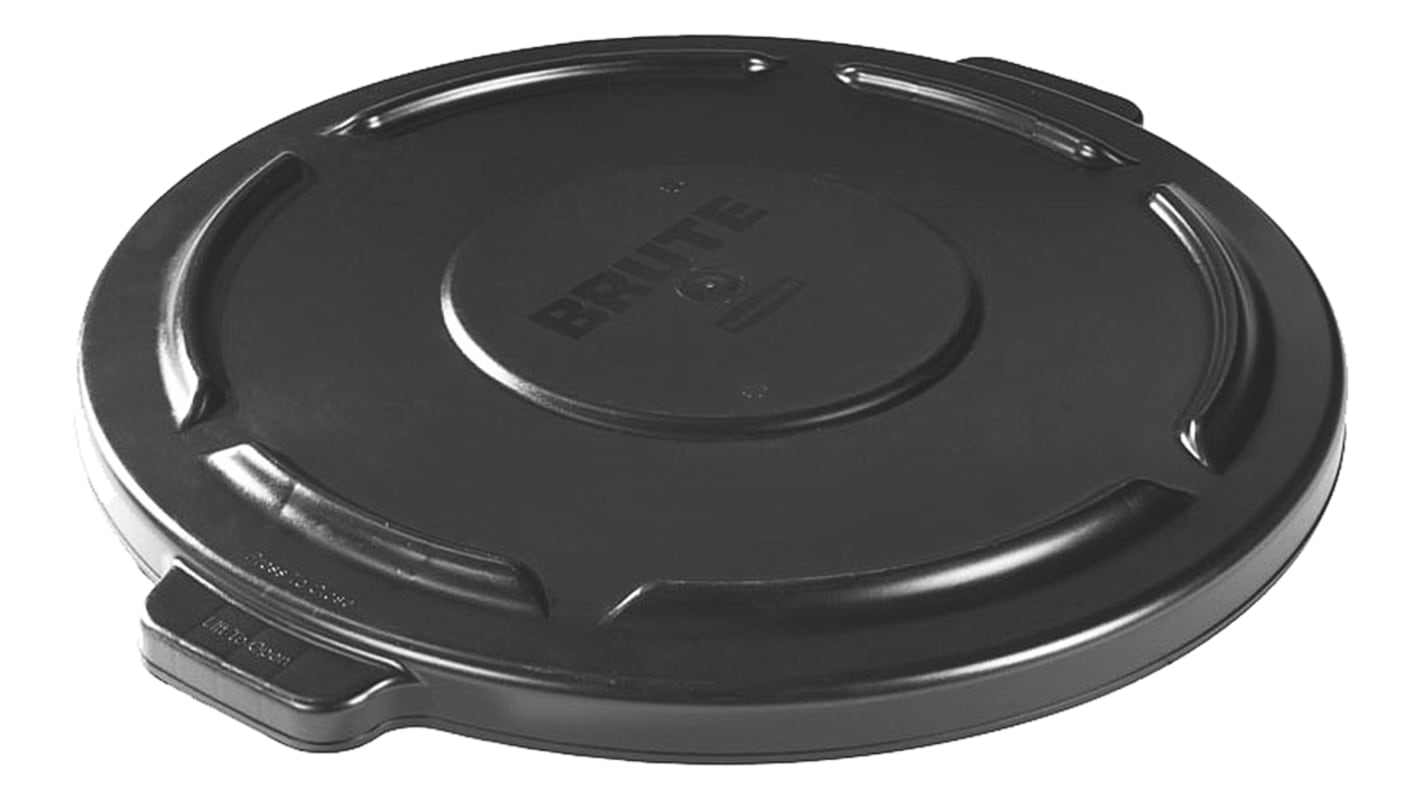 Rubbermaid Commercial Products 505mm Black PE Bin Lid for 2620 BRUTE Container, 75L BRUTE Container, 46mm