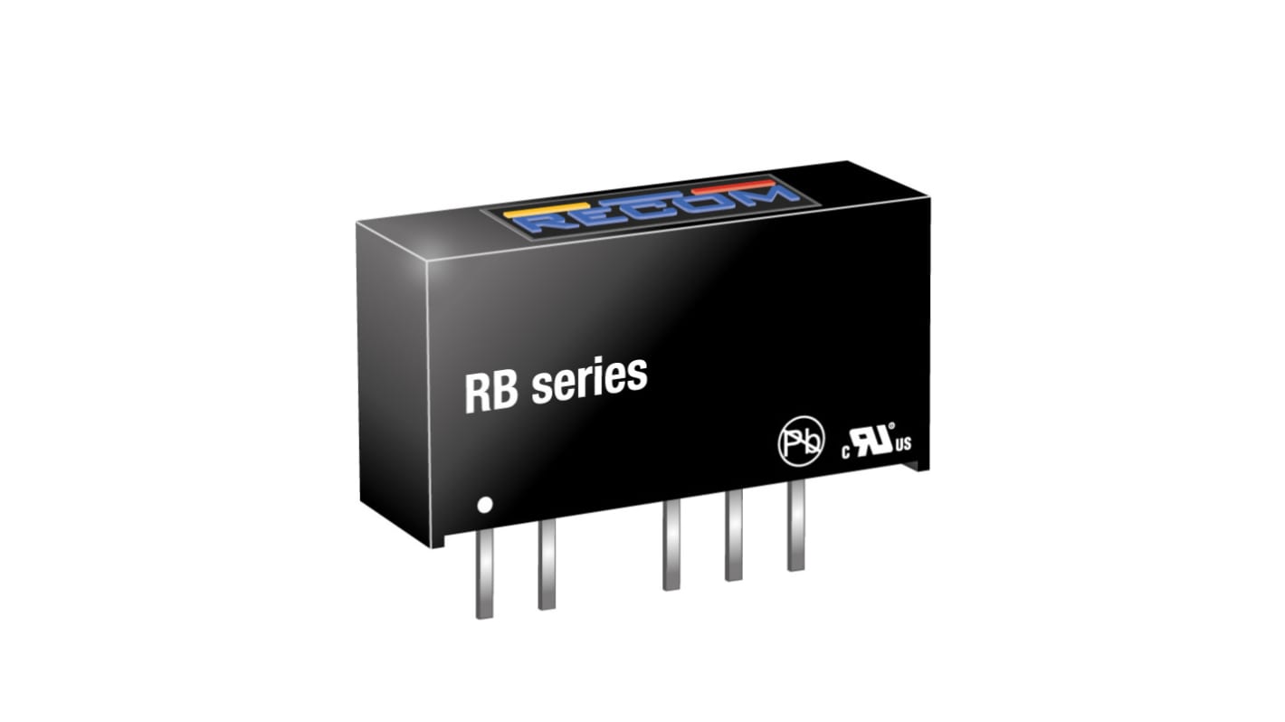 Convertisseur DC-DC Recom, RB, Montage traversant, 1W, 2 sorties, ±12V c.c., ±42mA