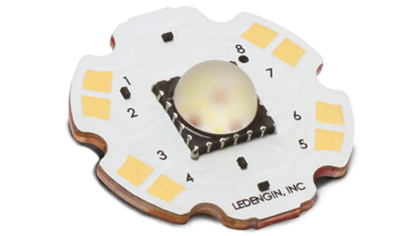 LedEngin Inc LED-Array Blau, Grün, Rot, Weiß, 12-LEDs, Ø 27.28mm 100 lm, 270 lm, 440 lm, 620 lm-Typ, 5500K Keramik