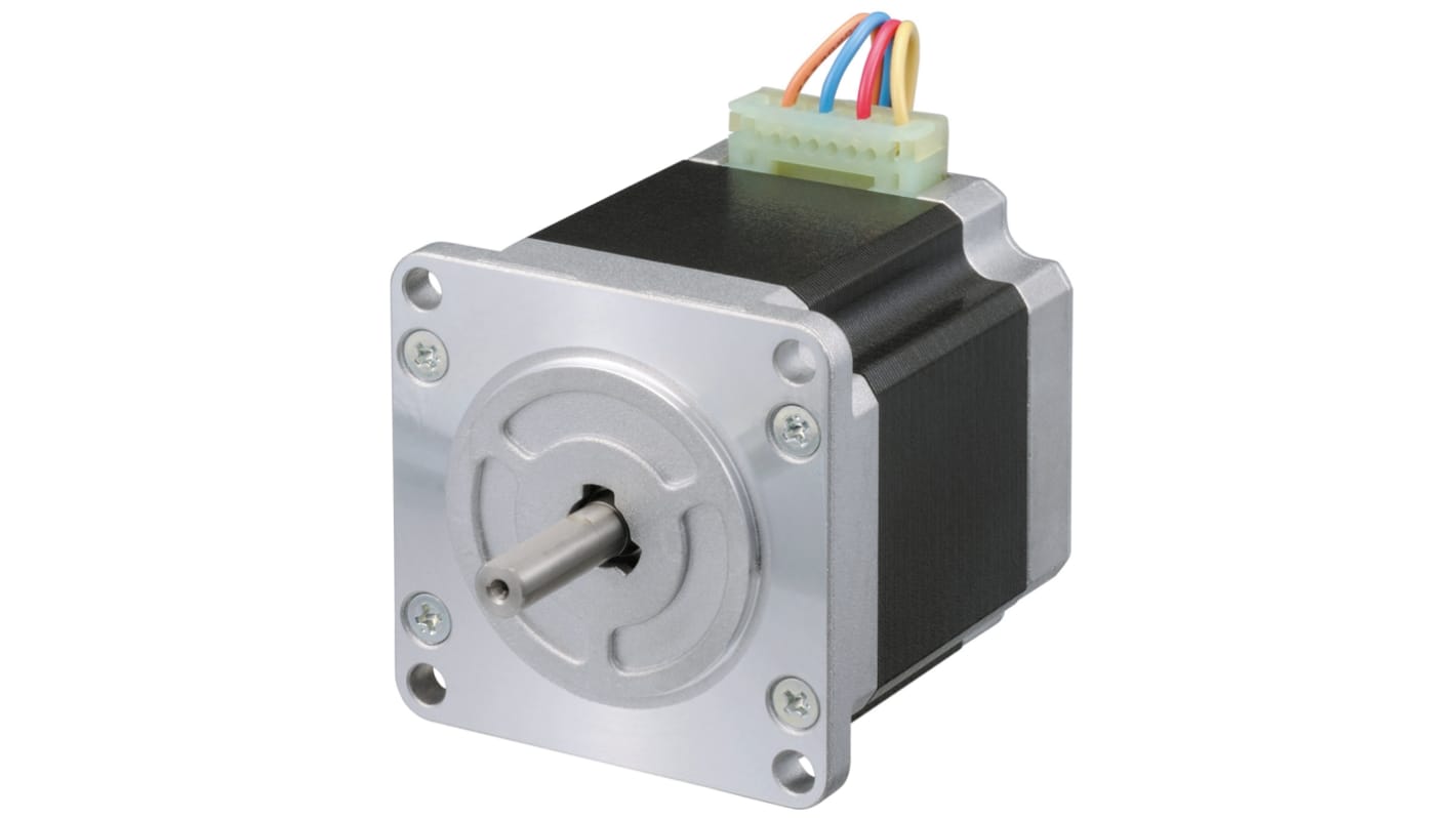 Sanyo Denki 103H7 Series Hybrid, Single Shaft Stepper Motor, 1.0Nm Torque, 24 V, 1.8°, 56 x 56mm Frame, 6.35mm Shaft