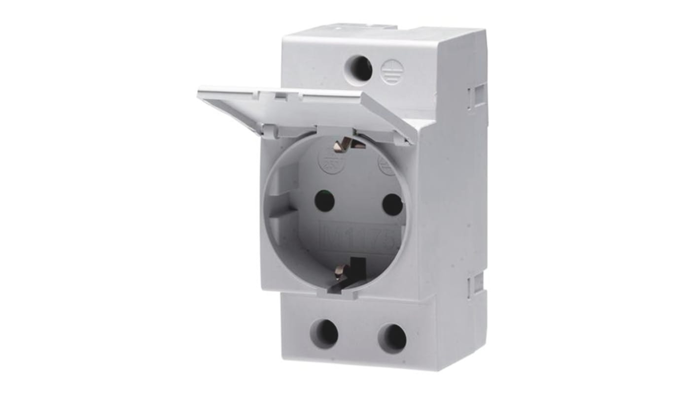 2CSM211000R0721 M1175C ABB Grey 1 Gang Plug Socket, 16A, Type F