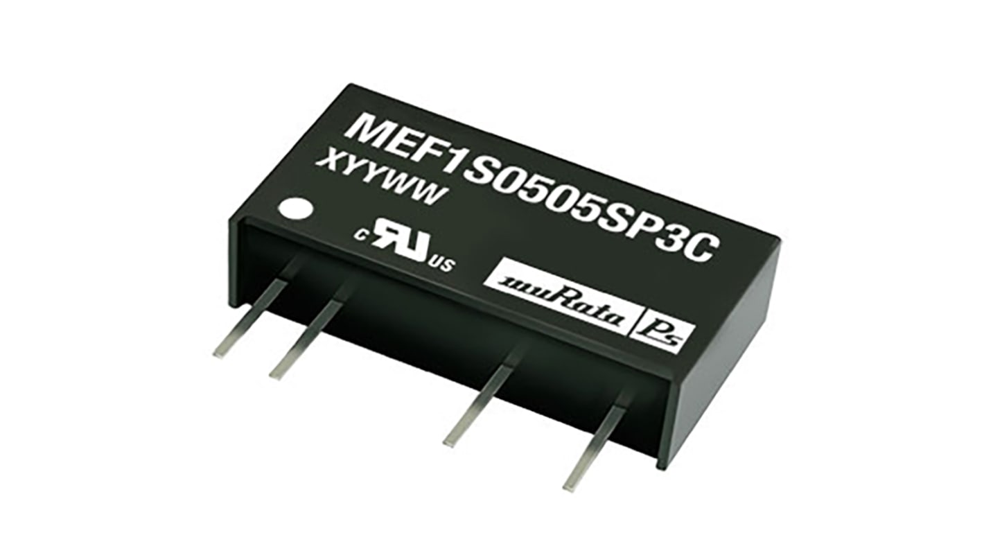 Murata MEF1 DC/DC-Wandler 1W 5 V dc IN, 3.3V dc OUT / 300mA Durchsteckmontage 3.5kV dc isoliert