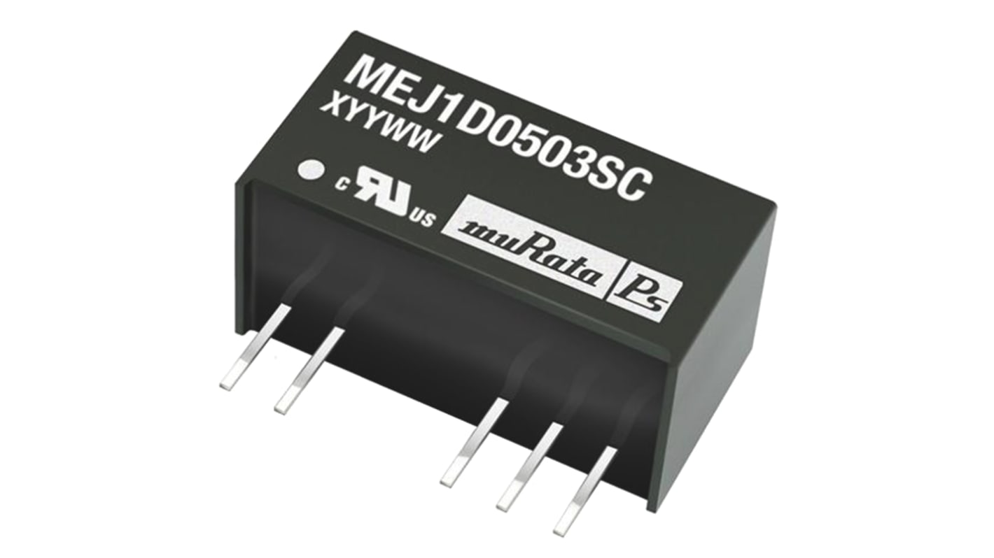 Murata MEJ1 DC/DC-Wandler 1W 5 V dc IN, ±5V dc OUT / ±100mA Durchsteckmontage 5.2kV dc isoliert