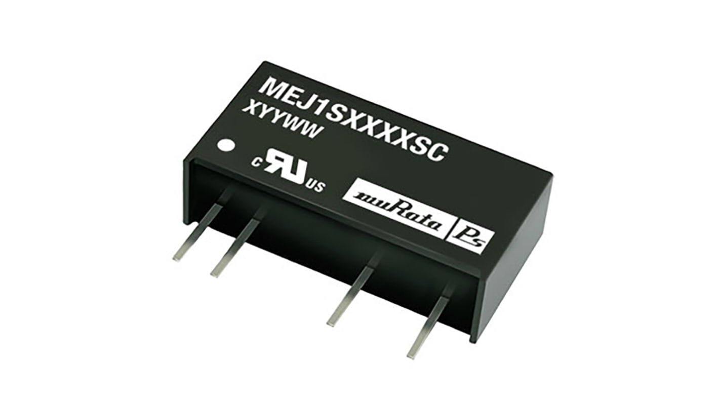 Murata Power Solutions MEJ1 DC-DC Converter, 3.3V dc/ 300mA Output, 2.97 → 3.63 V dc Input, 1W, Through Hole,