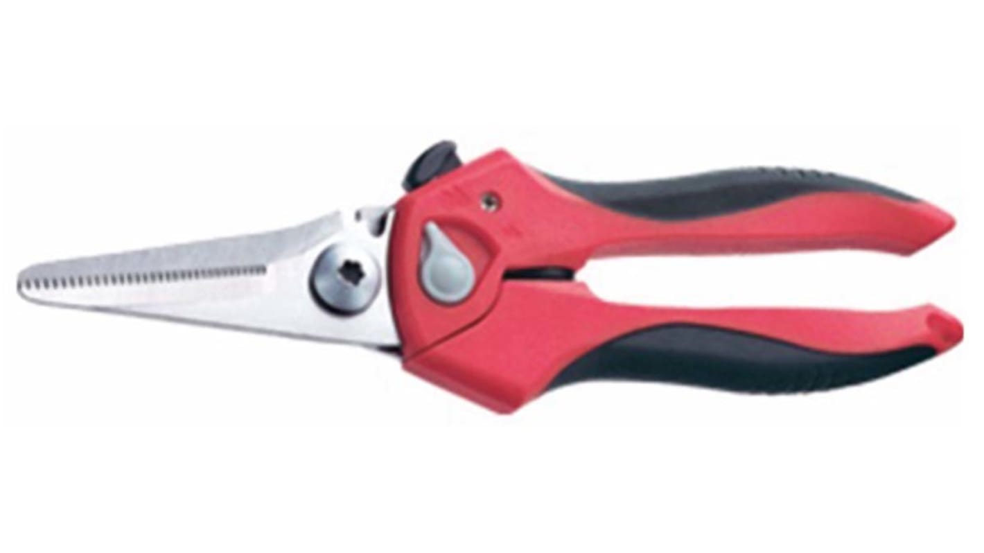 RS PRO 205 mm Straight Tin Snips for 2.5mm Soft Wire, Cardboard, Cord, Dowel Rods, Rope, Wire, Wood Sticks