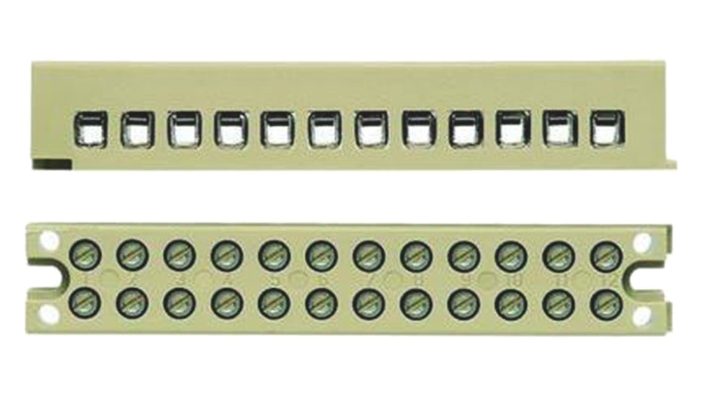 Weidmüller Terminal Strip, 24A, 22 → 12 AWG Wire