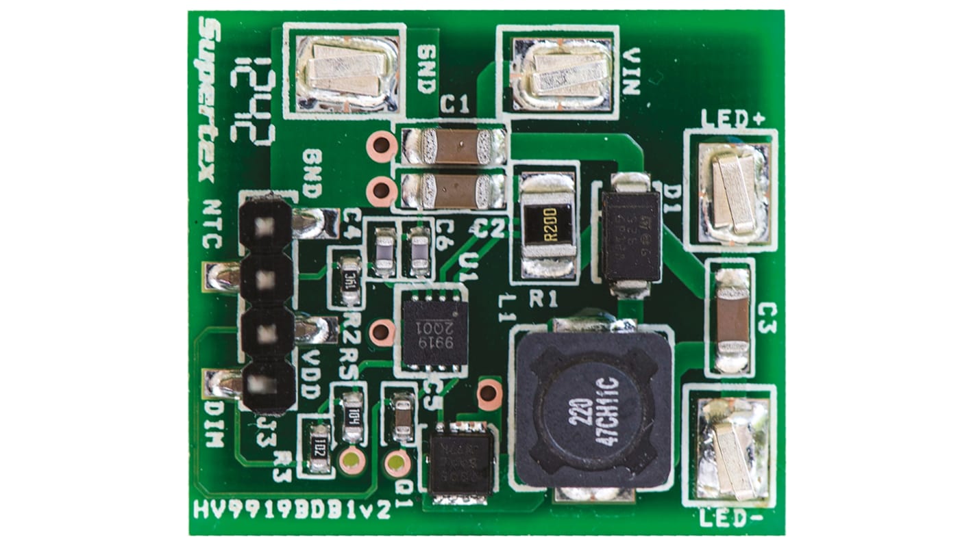 Placa de evaluación Microchip Supertex - HV9919BDB1