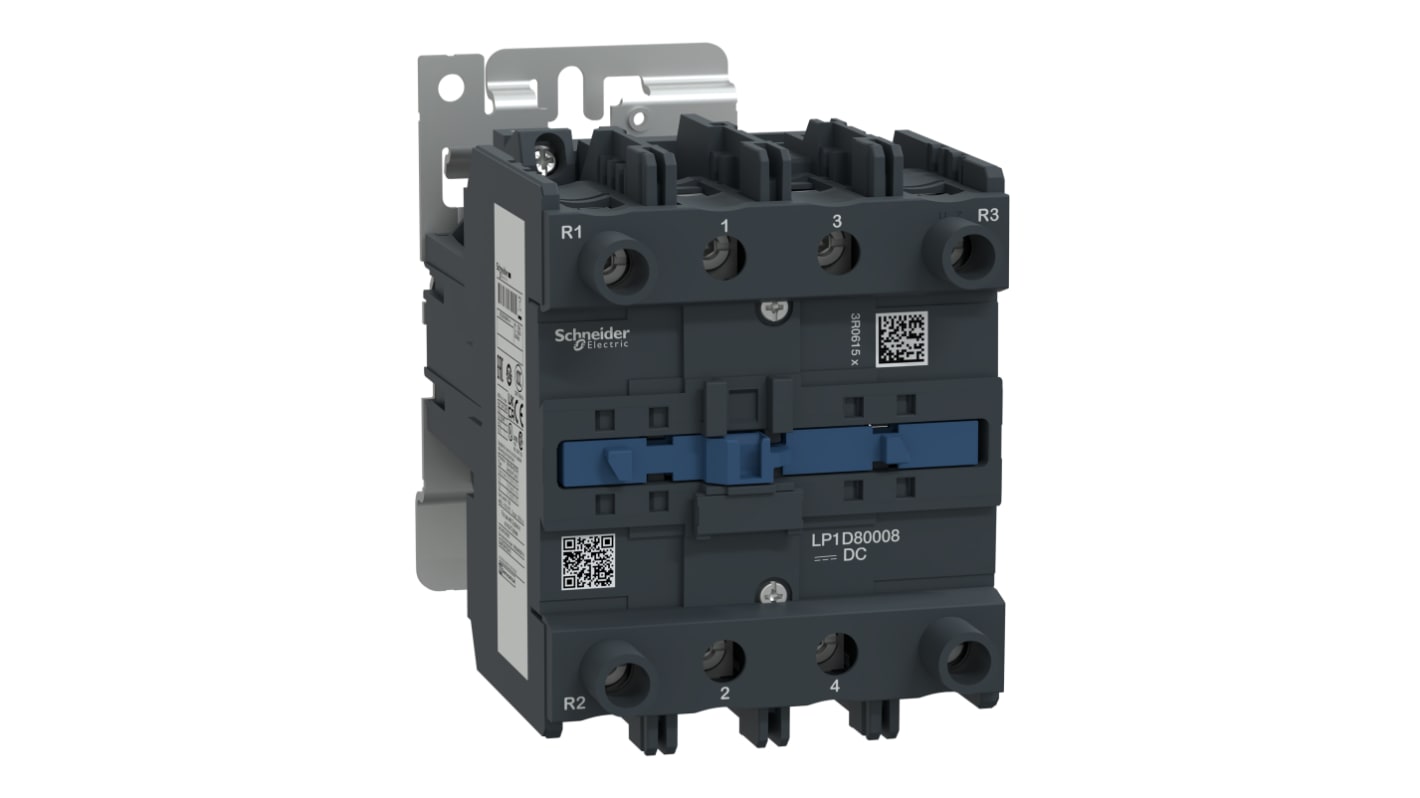 Schneider Electric LP1D Series Contactor, 4-Pole, 125 A, 2NO + 2NC, 1 kV ac, 300 V dc