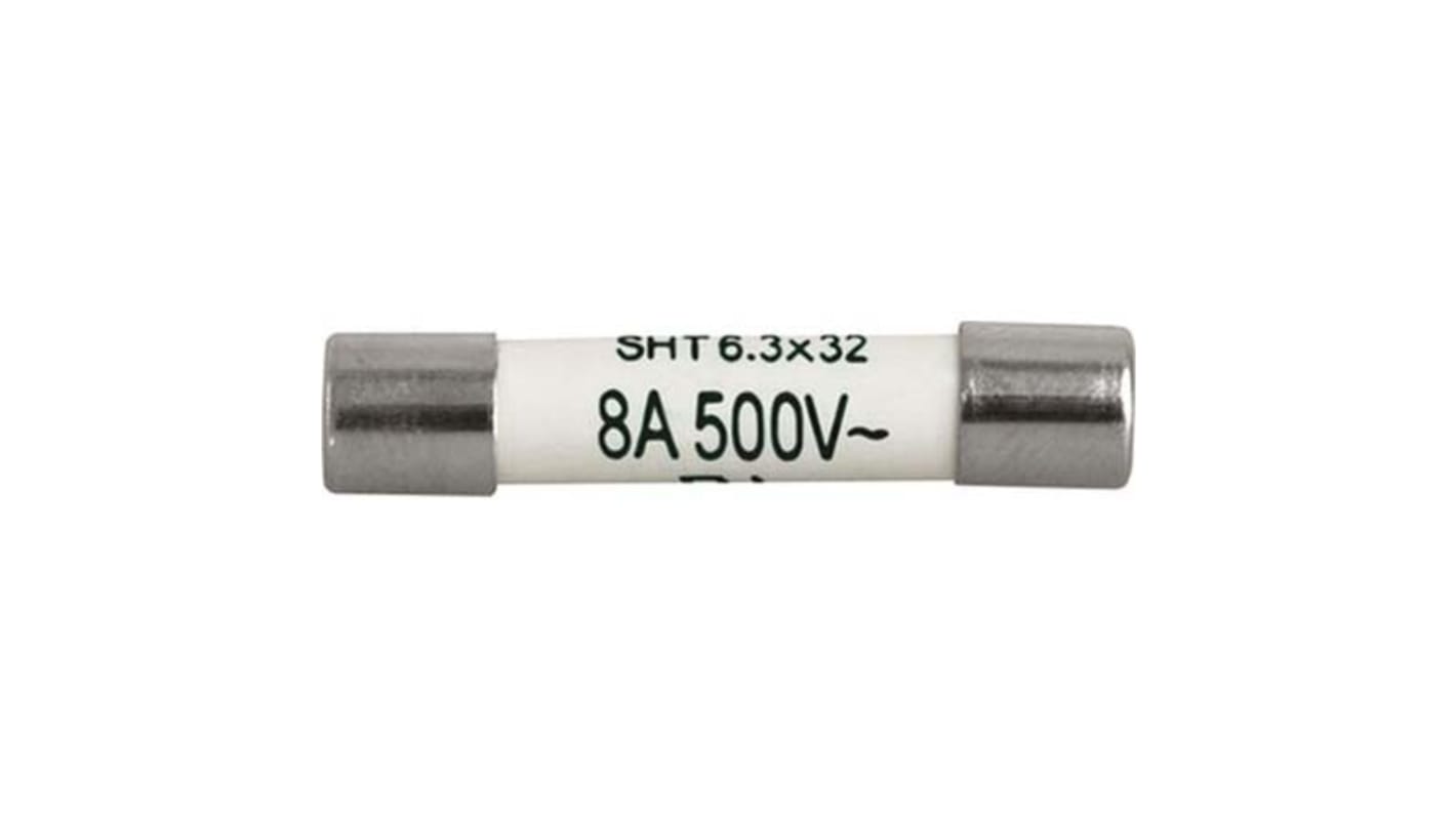 Schurter 8A T Ceramic Cartridge Fuse, 6.3 x 32mm