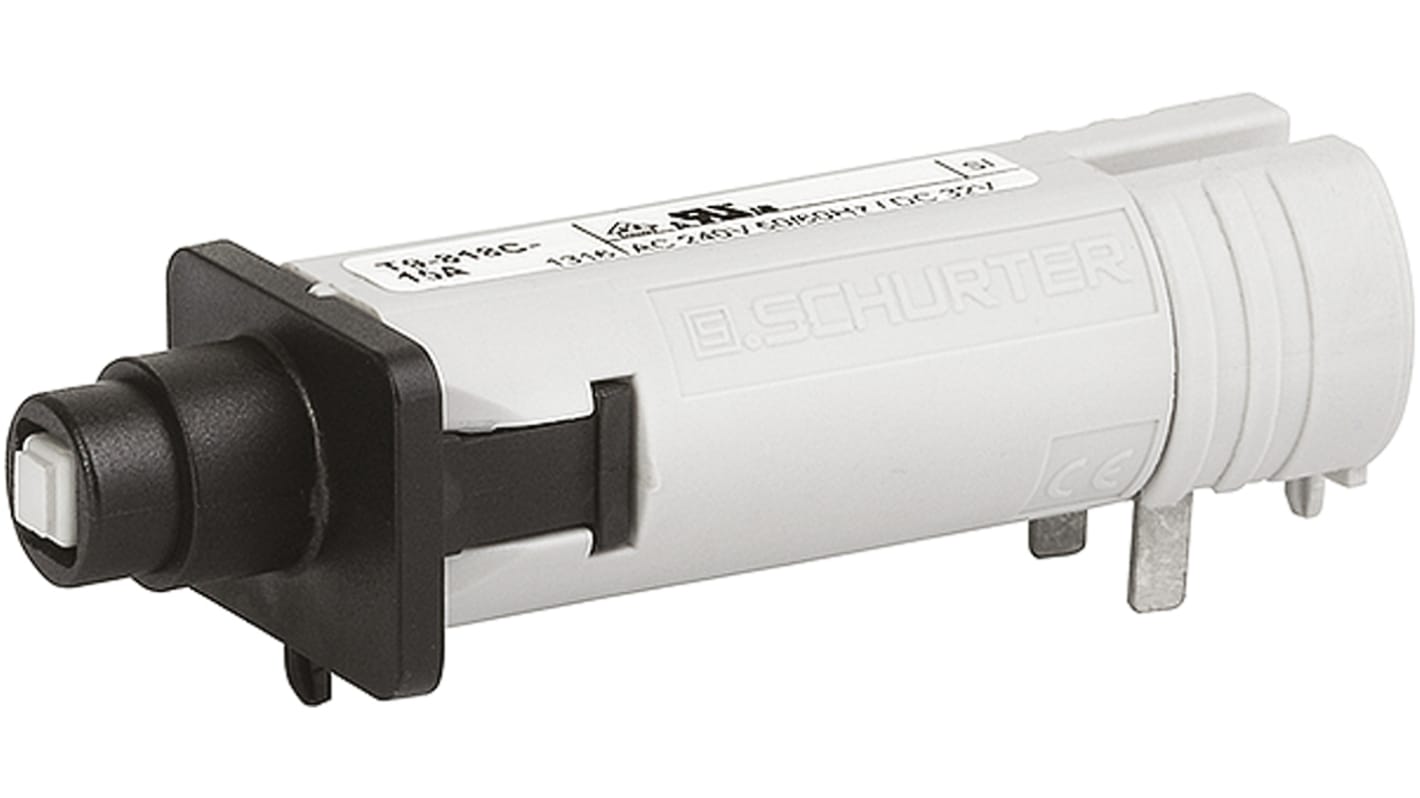 Schurter Thermal Circuit Breaker - T9 Single Pole 48 V dc, 240V ac Voltage Rating, 4A Current Rating