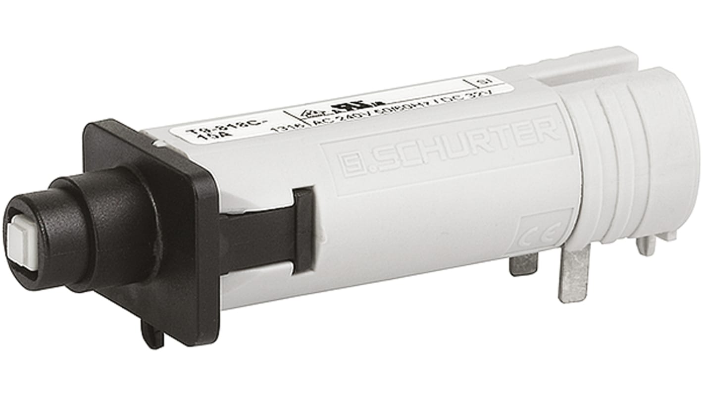 Schurter Thermal Circuit Breaker - T9 Single Pole 48 V dc, 240V ac Voltage Rating, 10A Current Rating