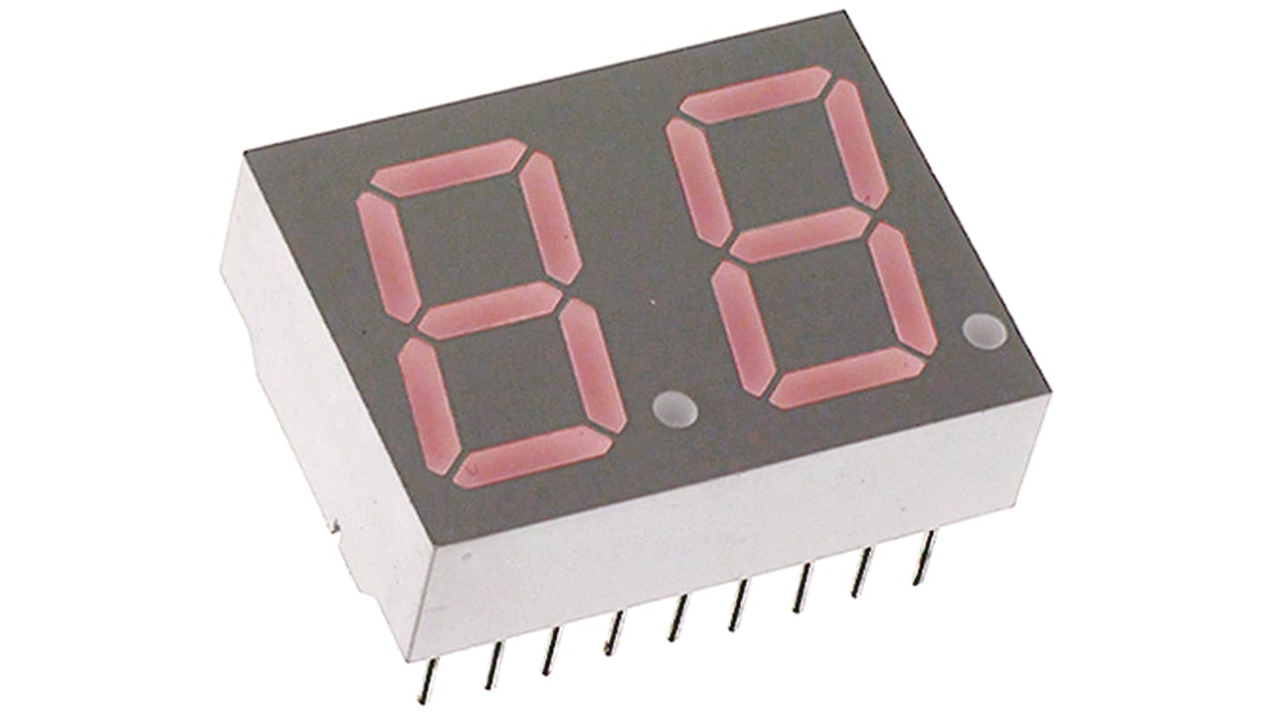 HDSP 5521 HE Brighter RED 7 Segment LED CA Dual Display by HP