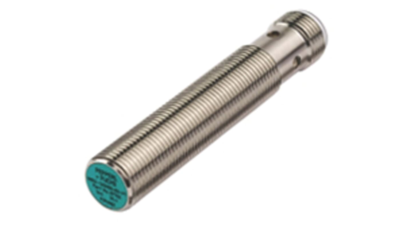 Pepperl + Fuchs Inductive Barrel-Style Proximity Sensor, M12 x 1, 2 mm Detection, PNP Output, 5 → 36 V dc, IP68