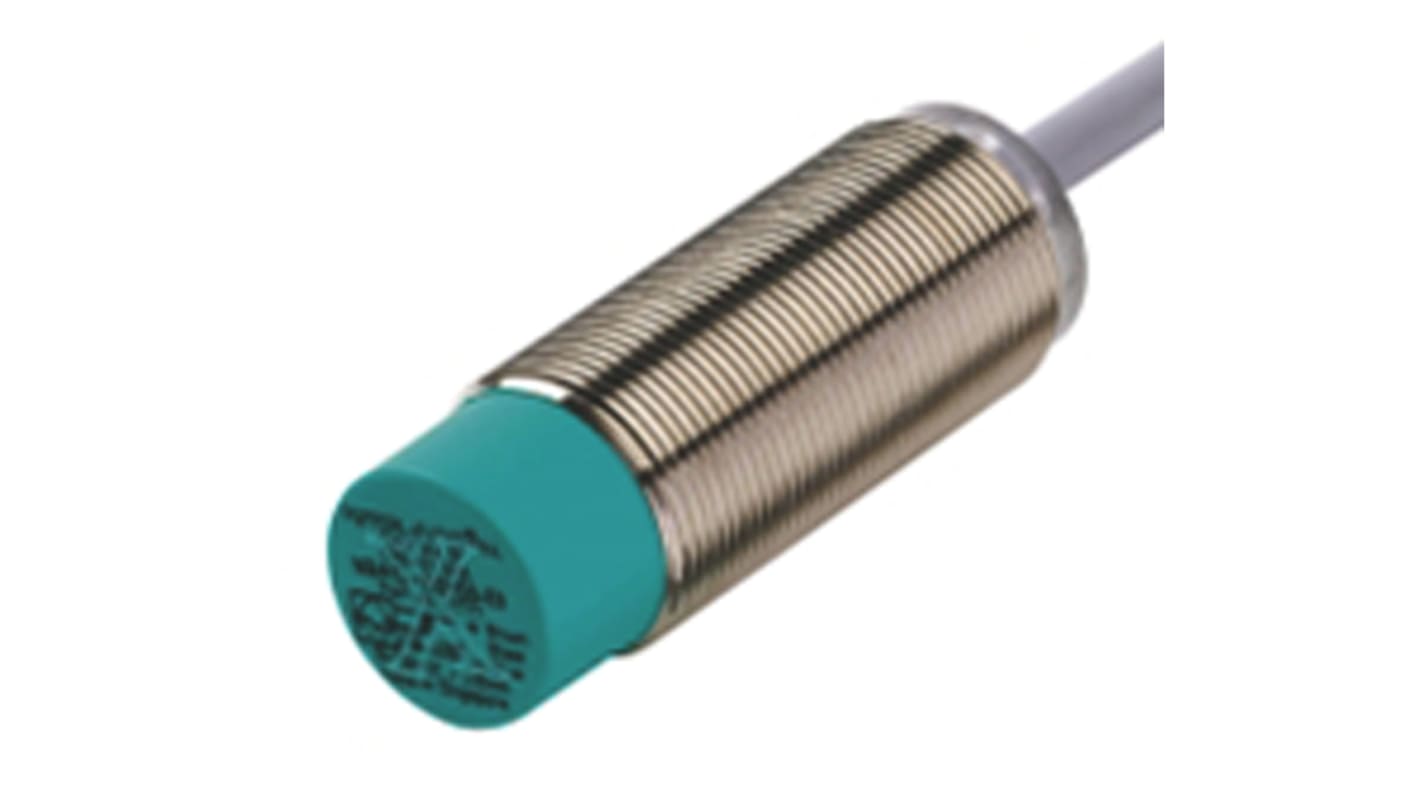 Pepperl + Fuchs Inductive Barrel-Style Proximity Sensor, M18 x 1, 12 mm Detection, PNP Output, 5 → 36 V dc, IP68