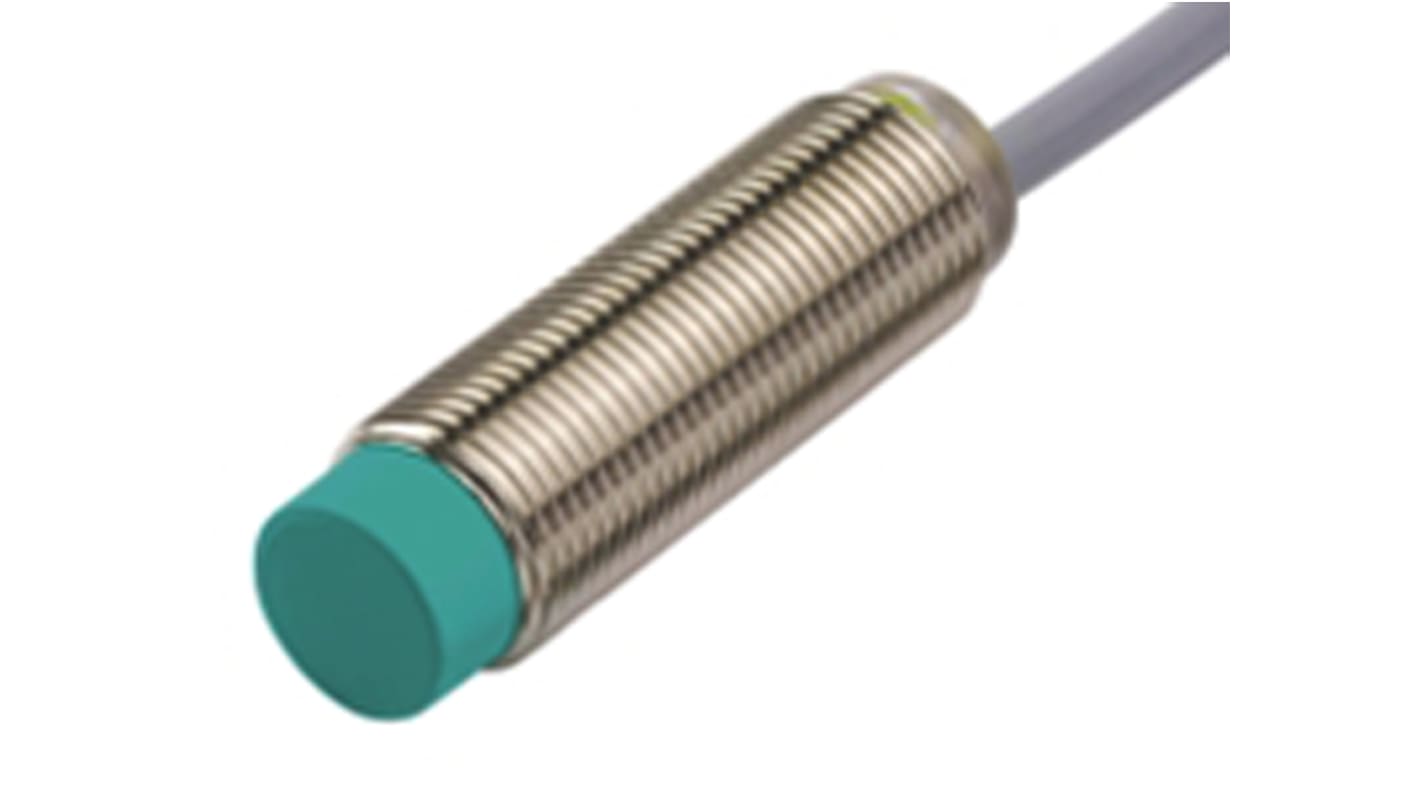 Pepperl + Fuchs Inductive Barrel-Style Proximity Sensor, M12 x 1, 4 mm Detection, NPN Output, 5 → 36 V dc, IP68