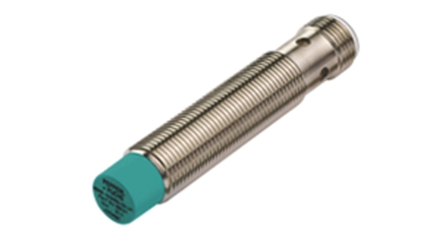 Pepperl + Fuchs Inductive Barrel-Style Proximity Sensor, M12 x 1, 4 mm Detection, NPN Output, 5 → 36 V dc, IP68