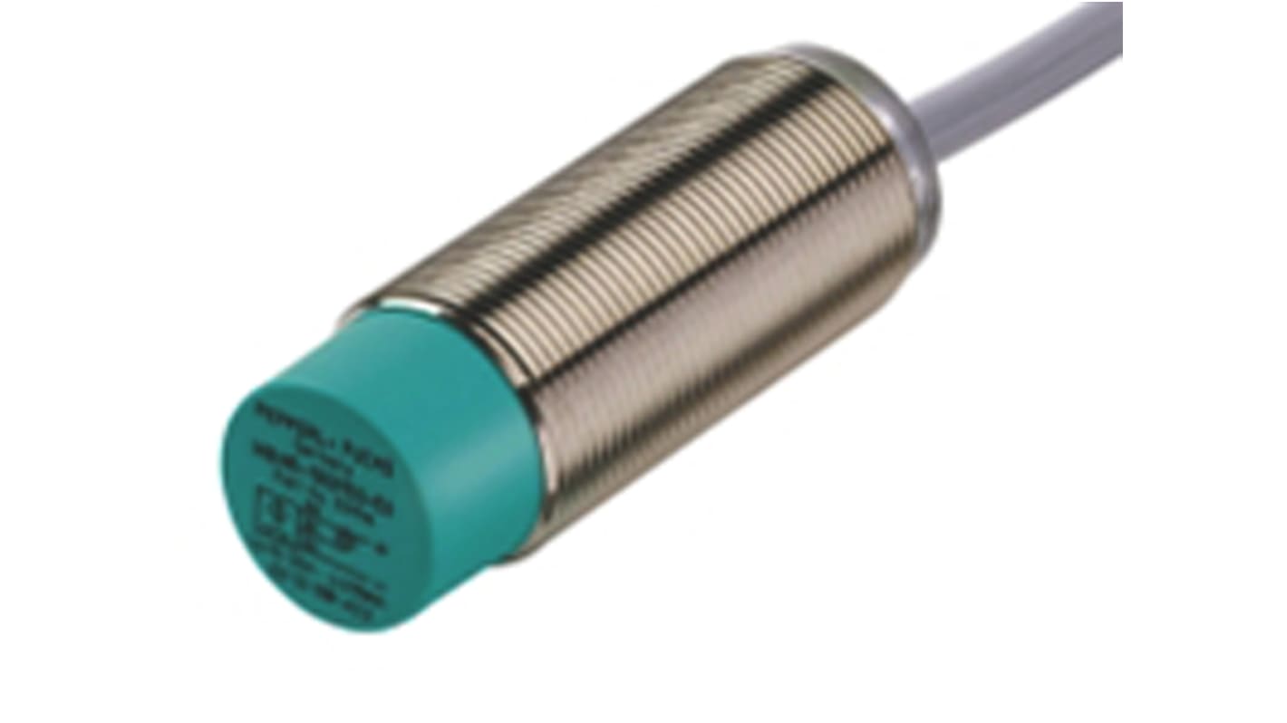 Pepperl + Fuchs Inductive Barrel-Style Proximity Sensor, M18 x 1, 8 mm Detection, PNP Output, 5 → 36 V dc, IP68