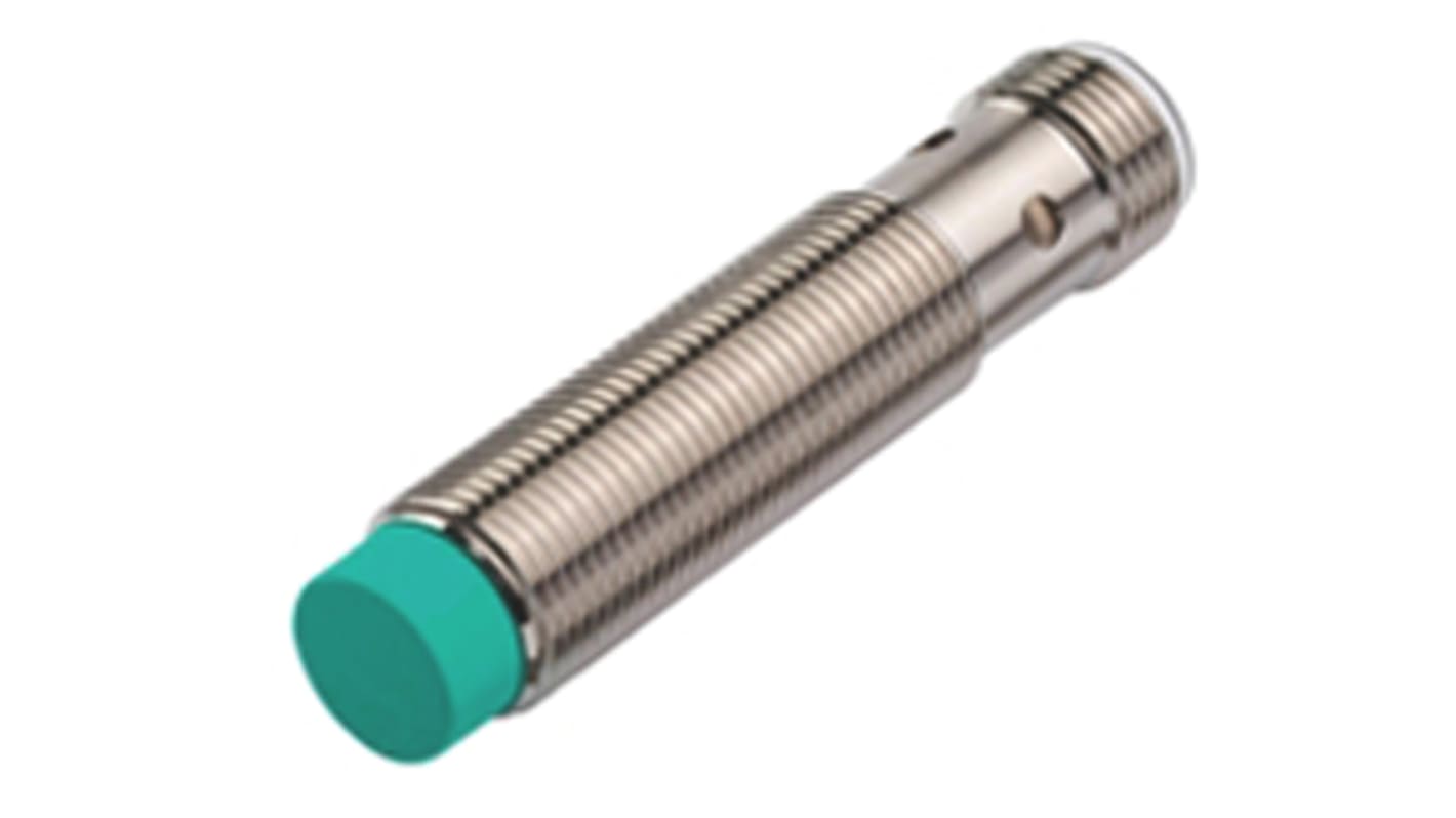 Pepperl + Fuchs Inductive Barrel-Style Proximity Sensor, M12 x 1, 4 mm Detection, 5 → 30 V dc, IP67