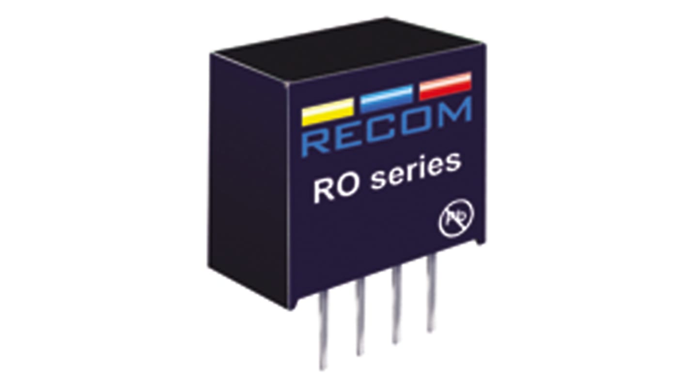 Recom DC-DC átalakító, KI: 12V dc, 83mA / 1W, BE: 13,5 V→ 16,5 V dc