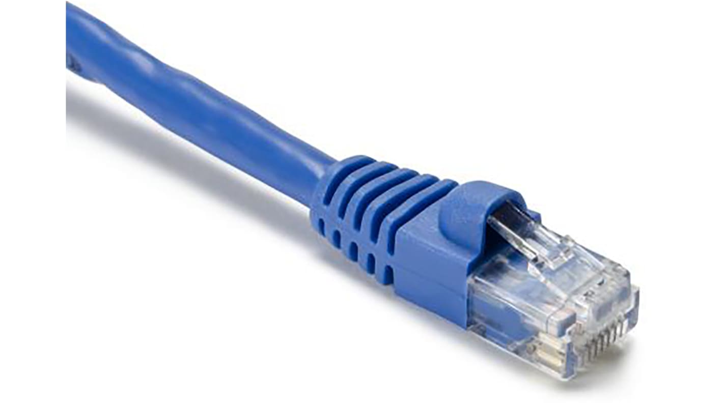 HellermannTyton Cat6 Cable, Unshielded, Blue, 2.133m